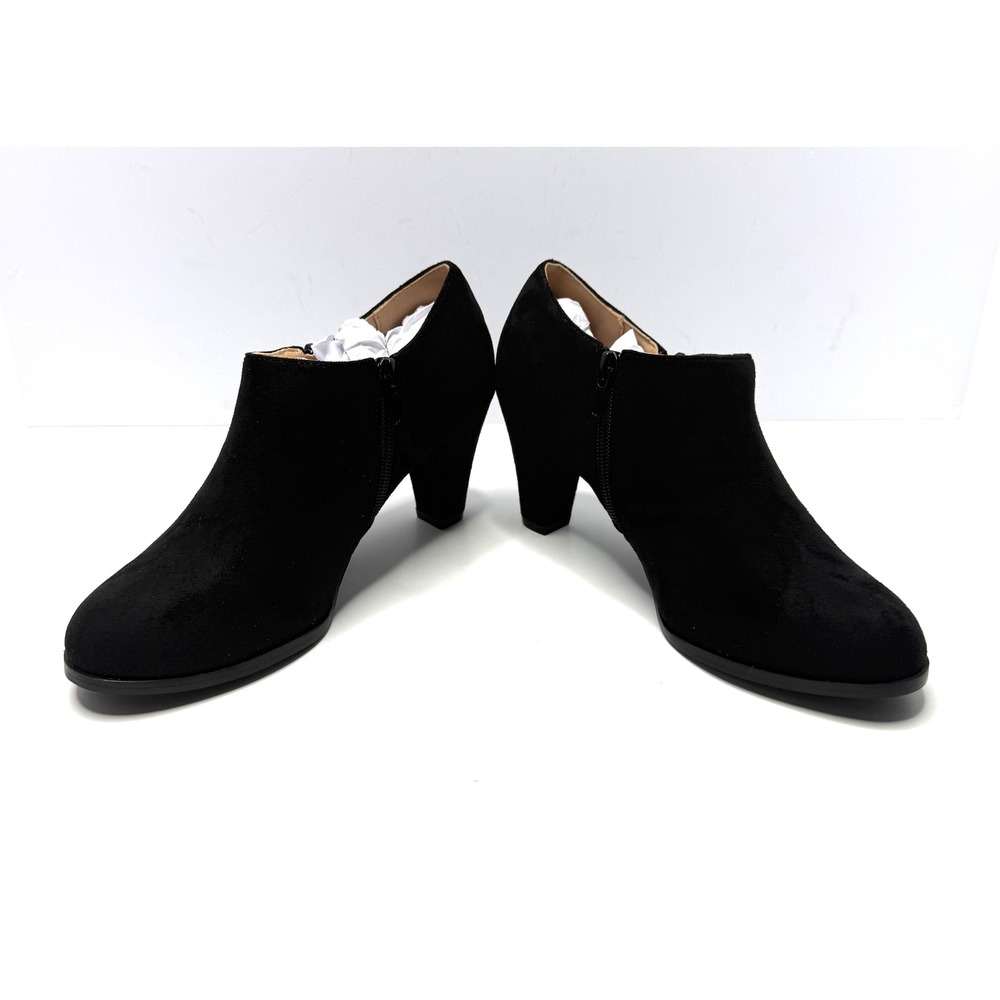 Journee Collection Womens Sanzi Side Zip Dress Shooties Shoes Black Size 6.5 NWT